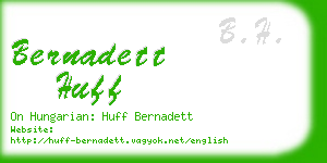 bernadett huff business card